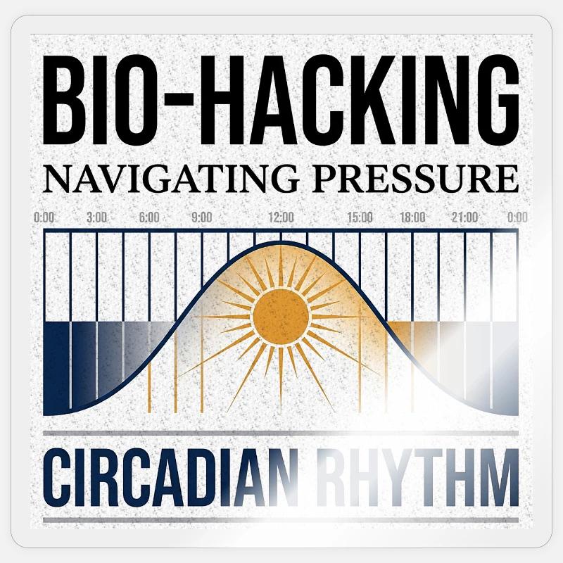 Bio Hacking - Sticker taille S (10 x 10 cm) - brillant transparent