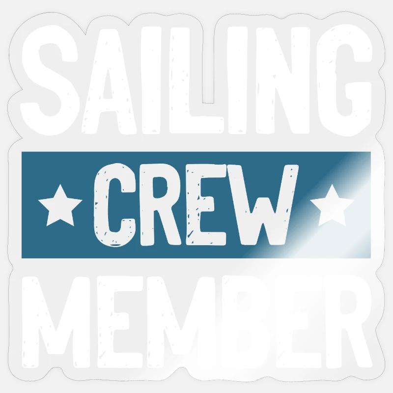 Équipage de navigation - Sticker taille S (10 x 10 cm) - brillant transparent