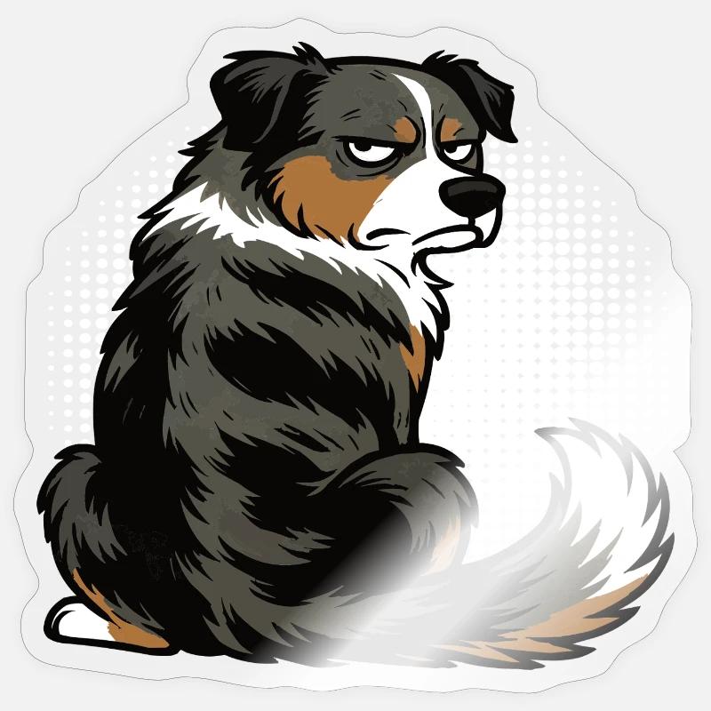 Australian Shepherd Aussie Aussie Owners Aussies - Sticker size S (10 x 10 cm) - transparent glossy