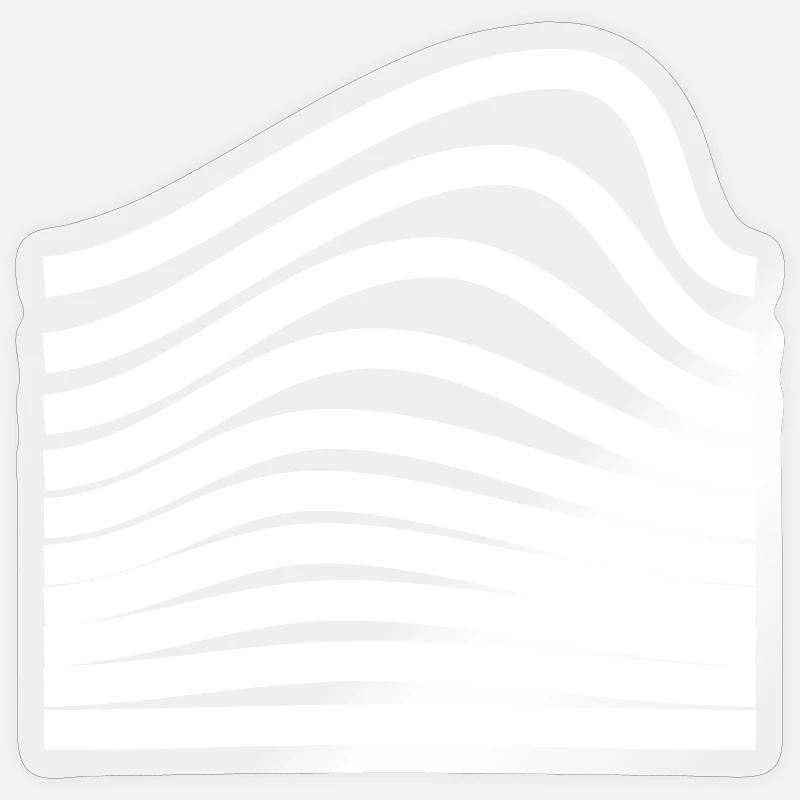 Conception ondulée et audacieuse - Sticker taille S (10 x 10 cm) - brillant transparent