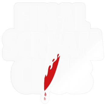 Final Scream Club Horror Design - Sticker size S (10 x 10 cm) - transparent glossy - Front