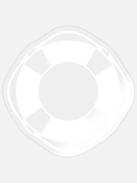 Rettungsring Geschenk Rettungsschwimmer - Sticker Größe S (10 x 10 cm) - Transparent glänzend