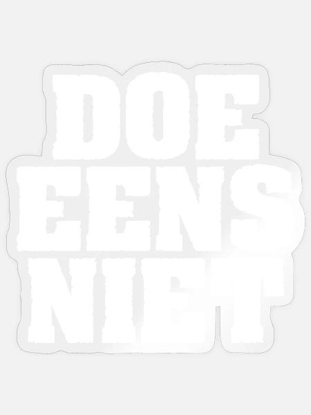 TU ES NICHT - Sticker Größe S (10 x 10 cm) - Transparent glänzend