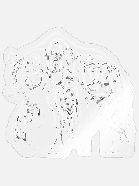 Bär keltische Knoten Tribal - Sticker Größe S (10 x 10 cm) - Transparent glänzend