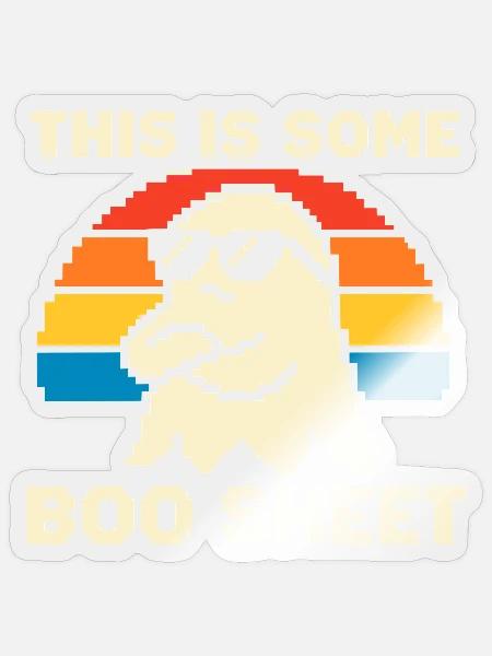Pixelgeist mit Regenbogen - Sticker Größe S (10 x 10 cm) - Transparent glänzend