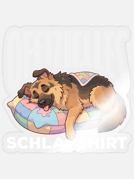 Deutscher Schäferhund - Sticker Größe S (10 x 10 cm) - Transparent glänzend