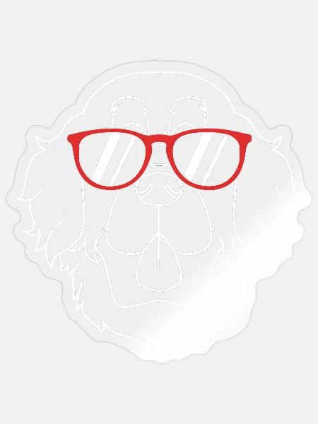 Neufundländer - Sticker Größe S (10 x 10 cm) - Transparent glänzend