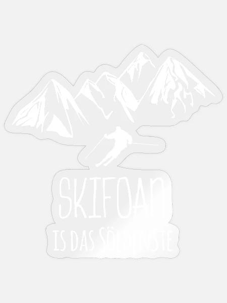 Sölden Skifahren - Sticker Größe S (10 x 10 cm) - Transparent glänzend