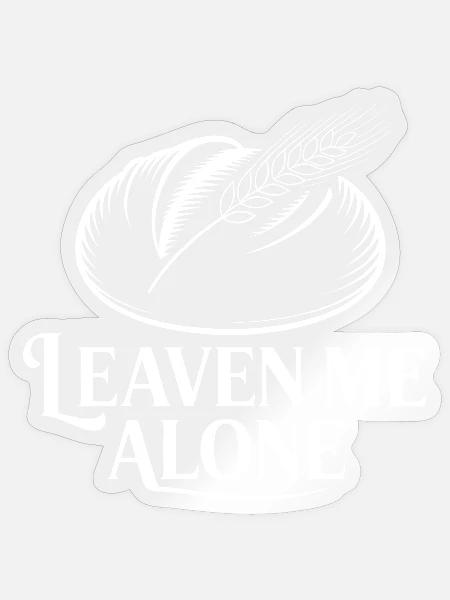 LeaveMeAlone Text mit Weizen - Sticker Größe S (10 x 10 cm) - Transparent glänzend