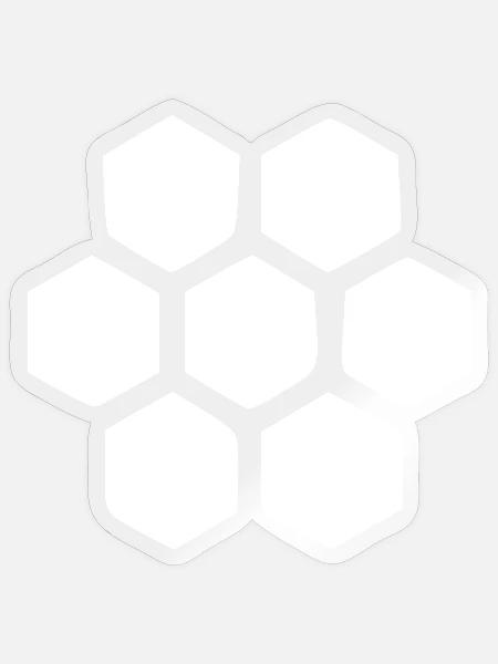 Geometrisches Bienenwabe Imker Geschenk - Sticker Größe S (10 x 10 cm) - Transparent glänzend