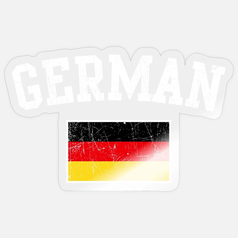 Arc de l’emblème du drapeau allemand - Sticker taille S (10 x 10 cm) - brillant transparent