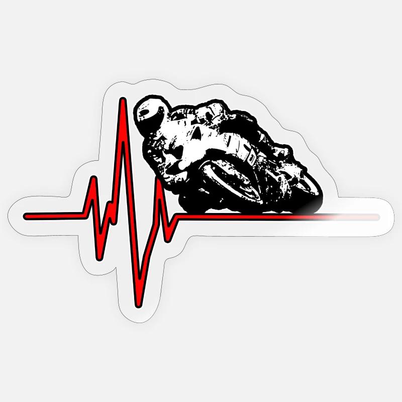 Impulsion de moto 1 - Sticker taille S (10 x 10 cm) - brillant transparent