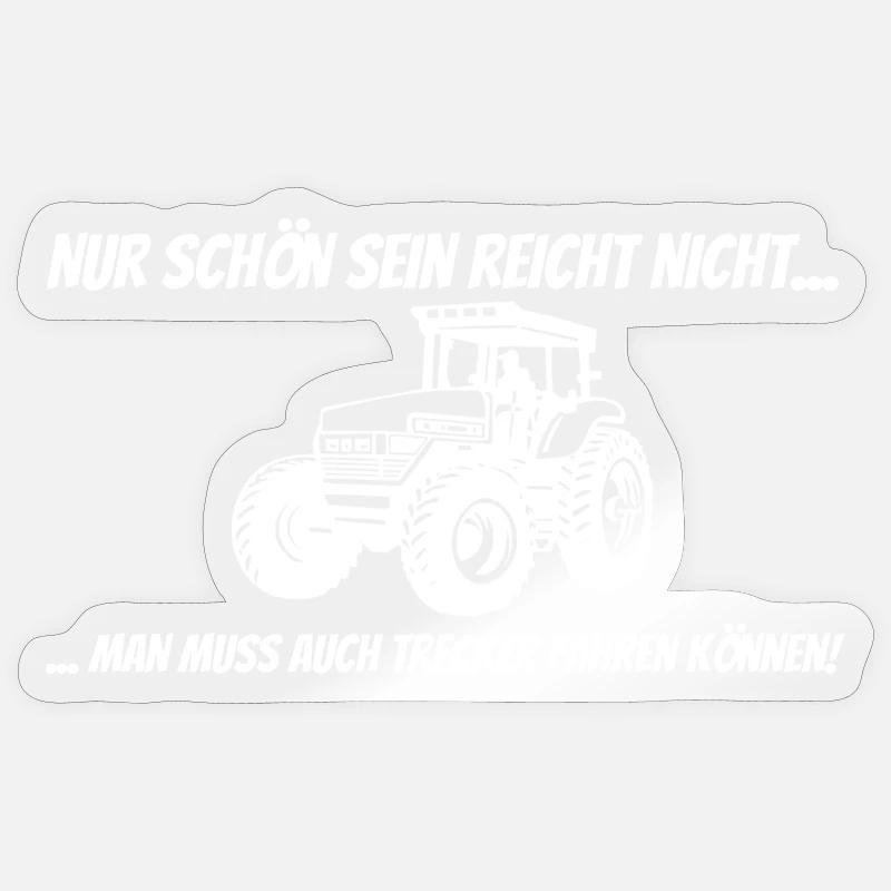 Landwirt Traktor - Statement - Spruch - Geschenk - Sticker Größe S (10 x 10 cm) - Transparent glänzend
