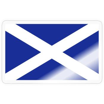 Schottland-Flagge - Sticker Größe S (10 x 10 cm) - Transparent glänzend - Vorne