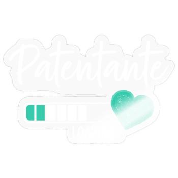 Patentante Loading Herz Patin Patenkind Junge - Sticker Größe S (10 x 10 cm) - Transparent glänzend - Vorne
