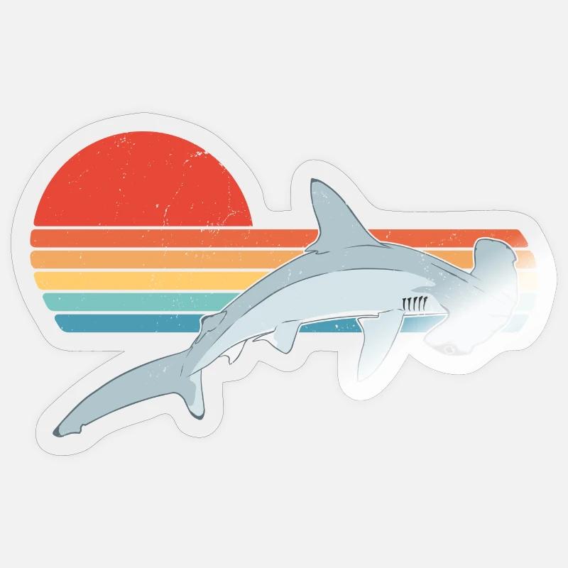 Hammerhead - Sticker size S (10 x 10 cm) - transparent glossy