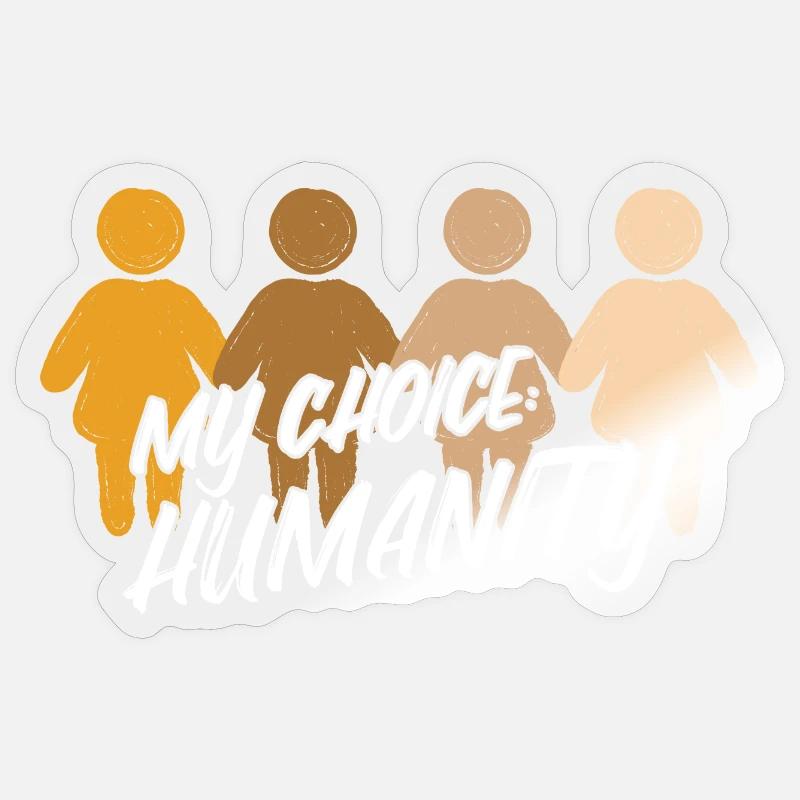 Liberté Amour Paix Déclaration - Sticker taille S (10 x 10 cm) - brillant transparent