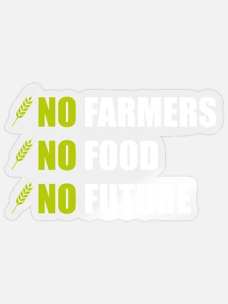 Landwirt Demonstration Bauern Demo Traktor Fahren - Sticker Größe S (10 x 10 cm) - Transparent glänzend