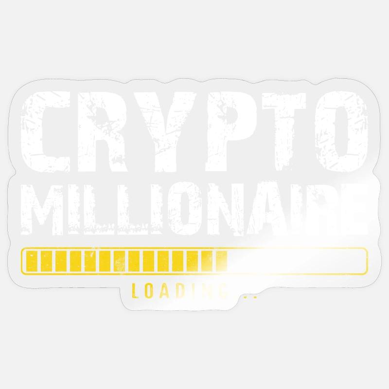 Crypto millionaire - Sticker size S (10 x 10 cm) - transparent glossy