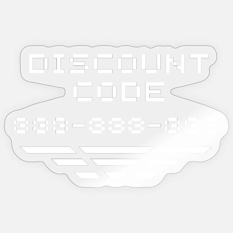 Discount code/discount code 333 - Sticker size S (10 x 10 cm) - transparent glossy