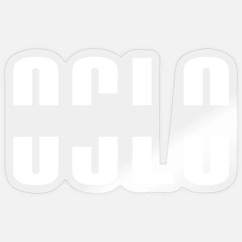 Oslo - Sticker taille S (10 x 10 cm) - brillant transparent