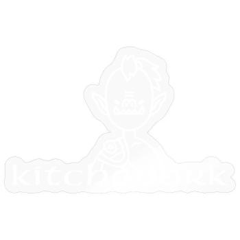 Kitchen Orc / Mampfmaschine - Sticker size S (10 x 10 cm) - transparent glossy - Front
