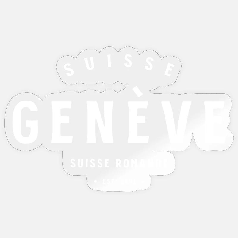 Genève Suisse Romande – Est. 1291 - Sticker size S (10 x 10 cm) - transparent glossy