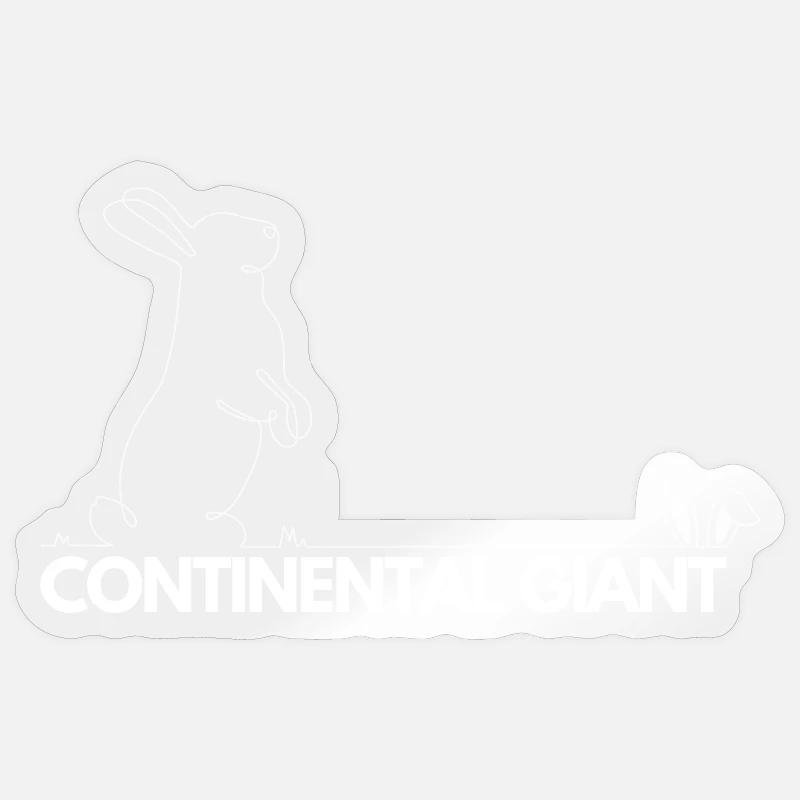 Lapin géant continental Sticker taille S (10 x 10 cm)