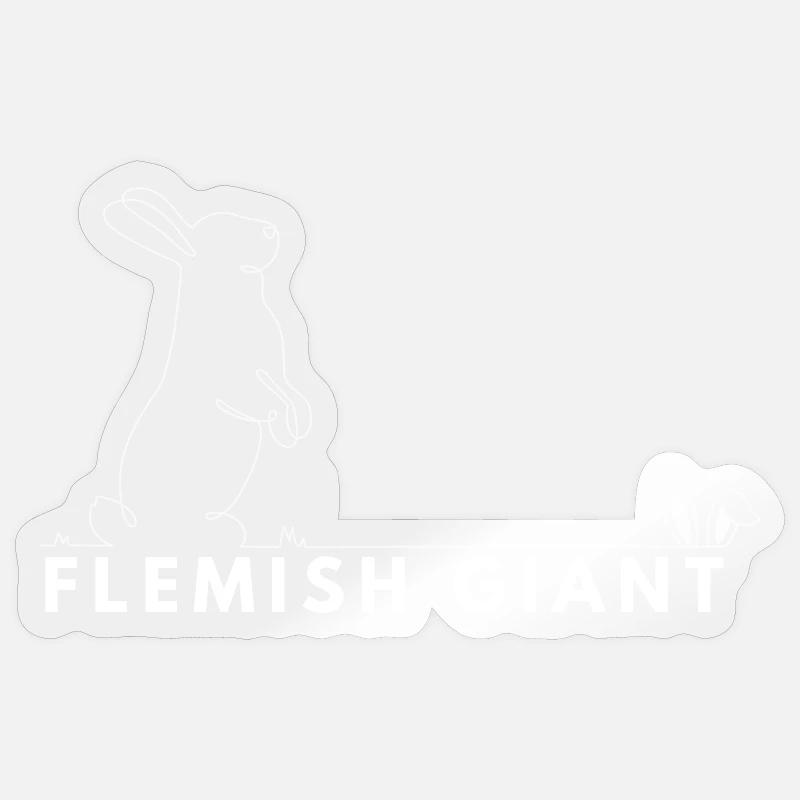 Flämischer Riese Sticker Größe S (10 x 10 cm)