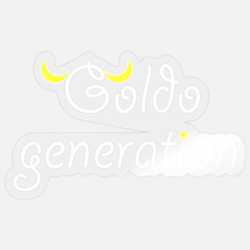 Goldo generation - Sticker taille S (10 x 10 cm) - brillant transparent