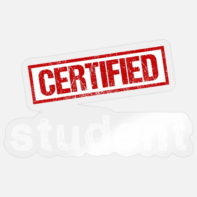 Étudiant - Sticker taille S (10 x 10 cm) - brillant transparent