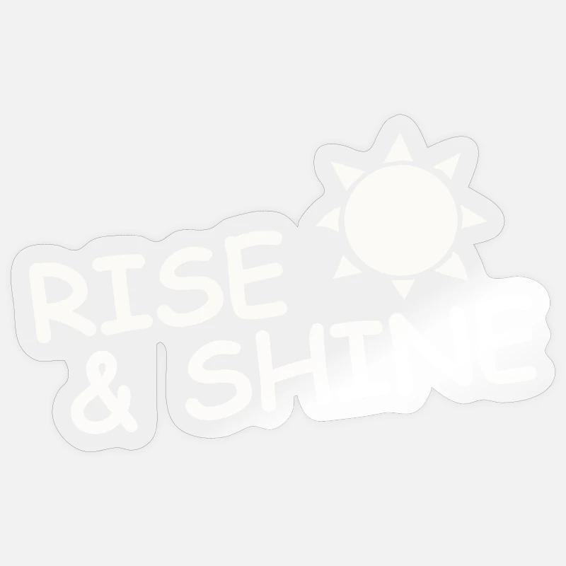 LEVER ET BRILLER - Sticker taille S (10 x 10 cm) - brillant transparent