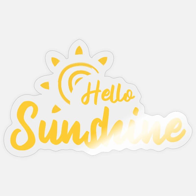 Hello Sunshine - Sticker Größe S (10 x 10 cm) - Transparent glänzend
