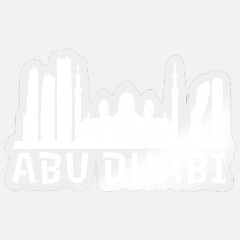 Ambiance Skyline d’Abu Dhabi Sticker taille S (10 x 10 cm)