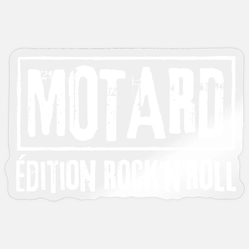 BIKER Rock N Roll Edition - Sticker Größe S (10 x 10 cm) - Transparent glänzend