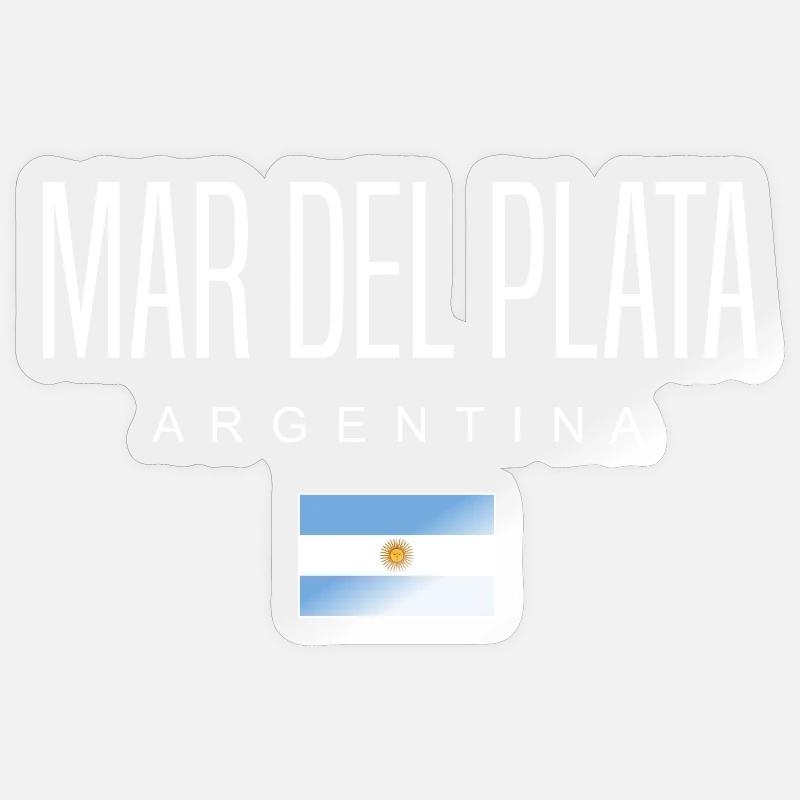 Mardelplata Argentine Argentin - Sticker taille S (10 x 10 cm) - brillant transparent