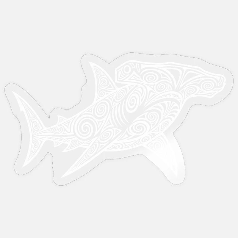 Conception de plongée maorie de requin-marteau Sticker taille S (10 x 10 cm)