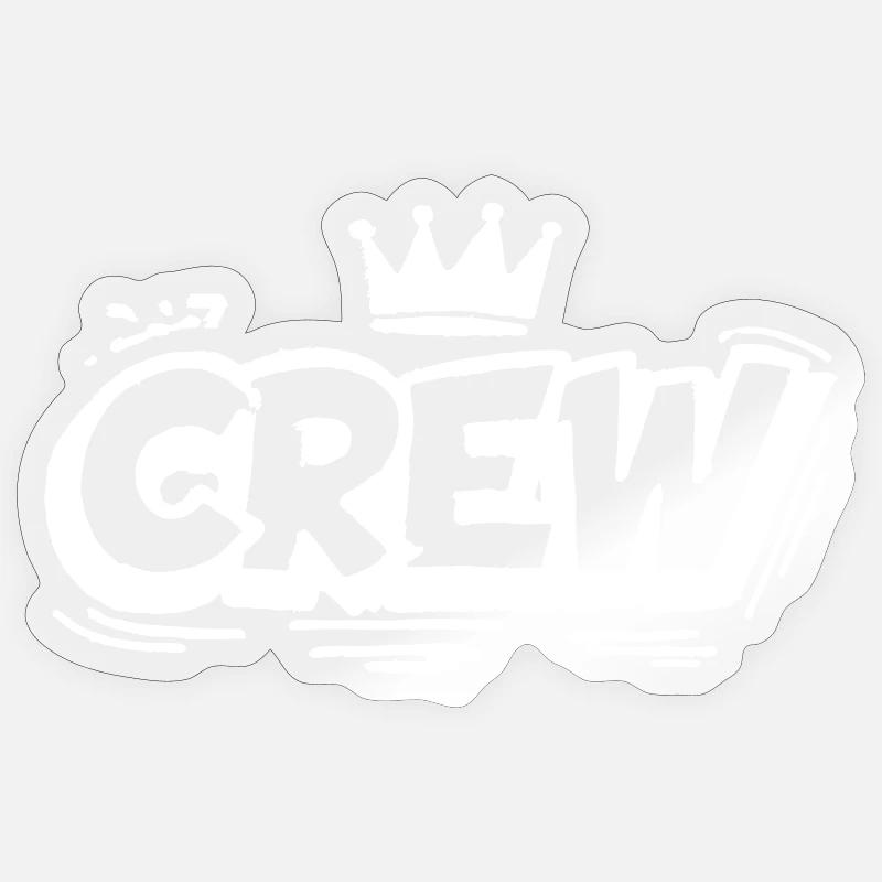 Crew Member Graffiti - Sticker size S (10 x 10 cm) - transparent glossy