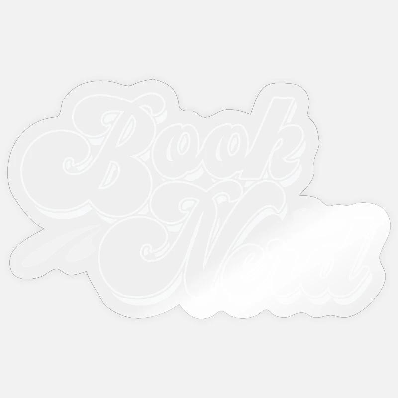 Brook Nerd Script Logo - Sticker Größe S (10 x 10 cm) - Transparent glänzend