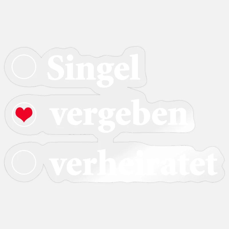 Sélection du statut de la relation Célibataire - Pris Sticker taille S (10 x 10 cm)