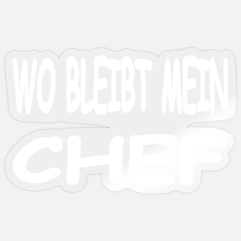 Chef - Sticker Größe S (10 x 10 cm) - Transparent glänzend