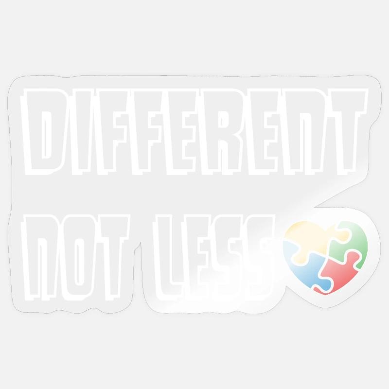 Be Different Heart Puzzle - Sticker size S (10 x 10 cm) - transparent glossy