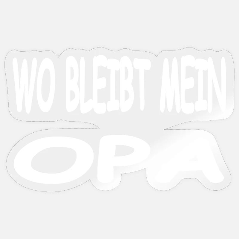 Opa - Sticker Größe S (10 x 10 cm) - Transparent glänzend