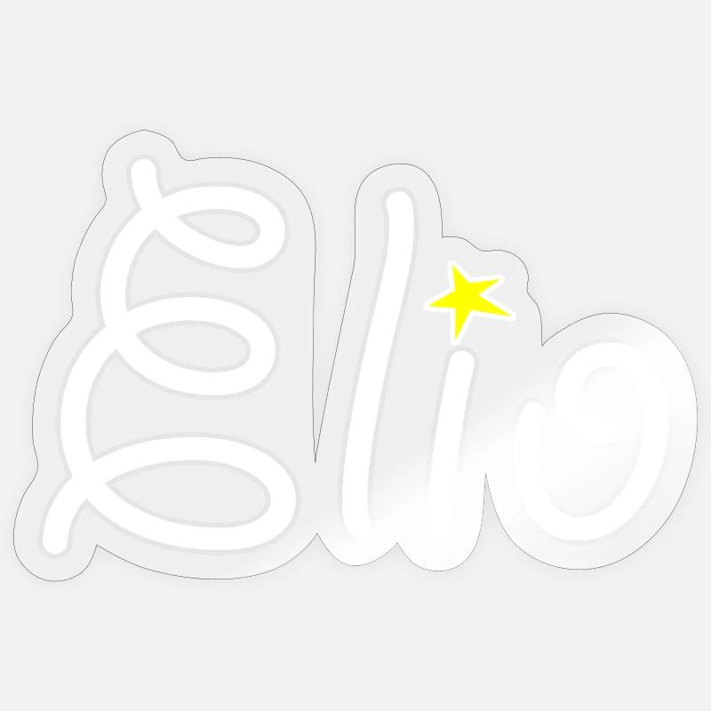 Elio - Sticker taille S (10 x 10 cm) - brillant transparent