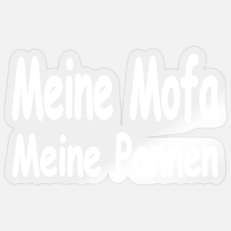 Mofa - Sticker Größe S (10 x 10 cm) - Transparent glänzend