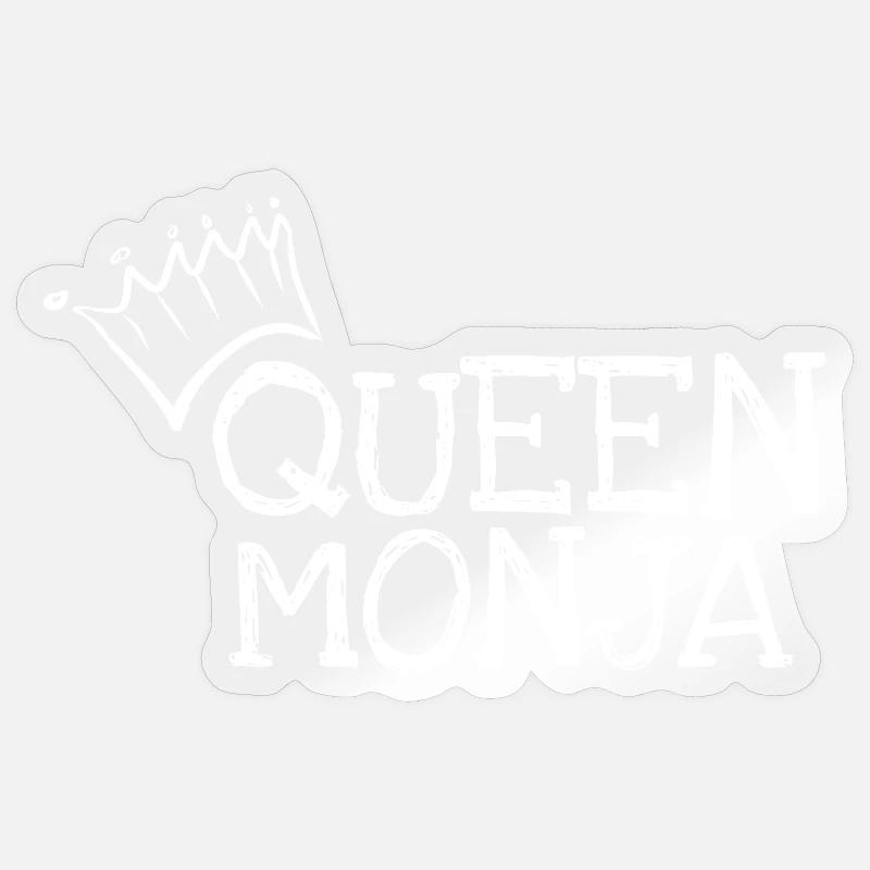 Vorname Monja - Sticker Größe S (10 x 10 cm) - Transparent glänzend