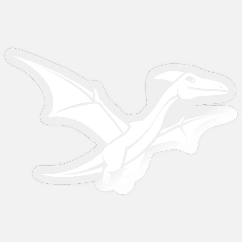 Mignon Petit dinosaure - Sticker taille S (10 x 10 cm) - brillant transparent