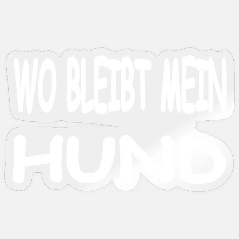 Chien - Sticker taille S (10 x 10 cm) - brillant transparent