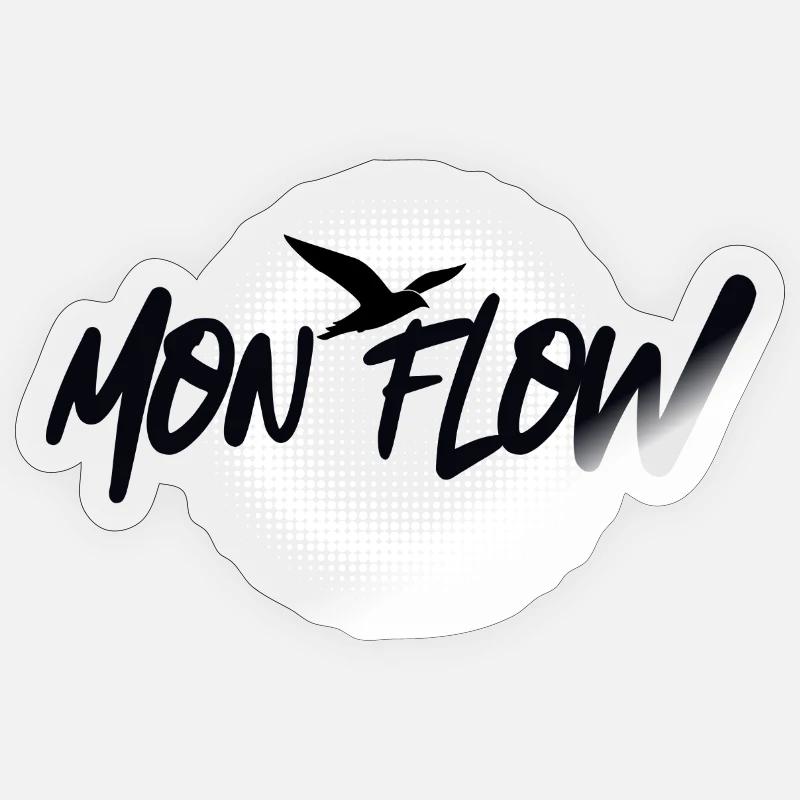 Mon Flow – Freedom & Flow in a modern design Sticker size S (10 x 10 cm)