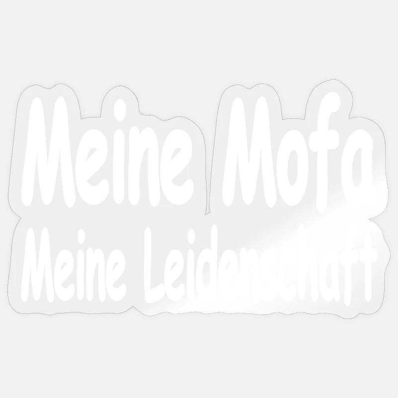 Mobylette - Sticker taille S (10 x 10 cm) - brillant transparent